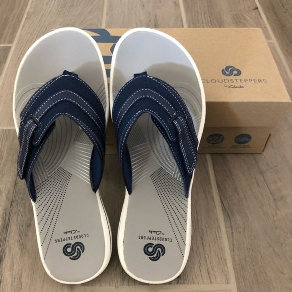 Clarks Shoes - Clarks Brinkley Keely Sandals - Navy